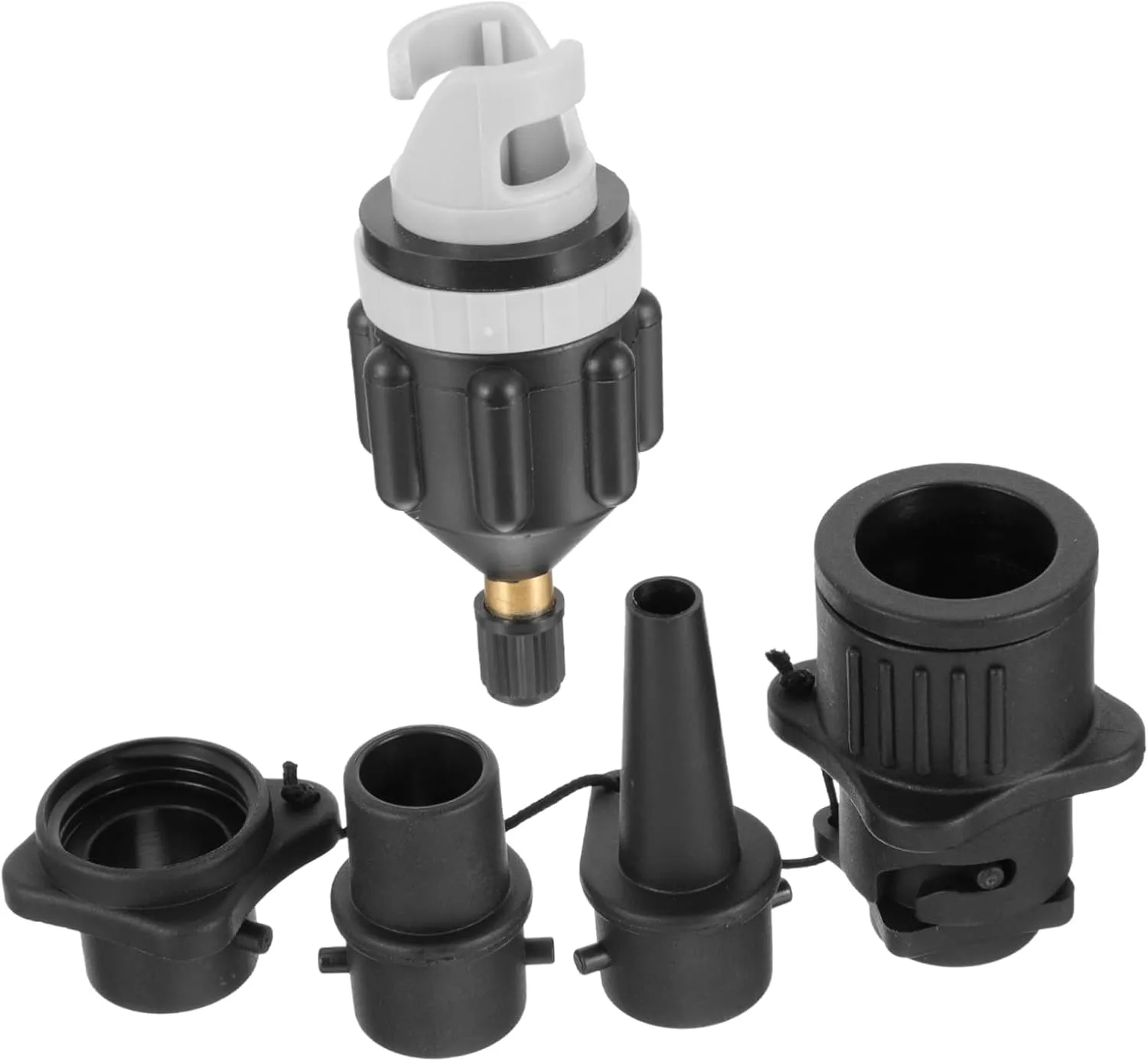 1 Set Paddle Board Adapter Gas Pump Air Pump for Inflatables Paddleboard Electric Pump Kayaks Hose Pumping Connector Universal Pump Adapter Kayak Accessory Black Plastic