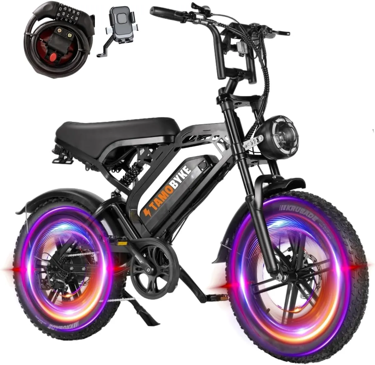 1500W Moped Electric Bike,30Mph Max Speed,48V15.6Ah Battery,34-68 Miles PAS Range, Turning Light, E-Bike for Adults Commute/Offroad/Rain/Snow Riding.