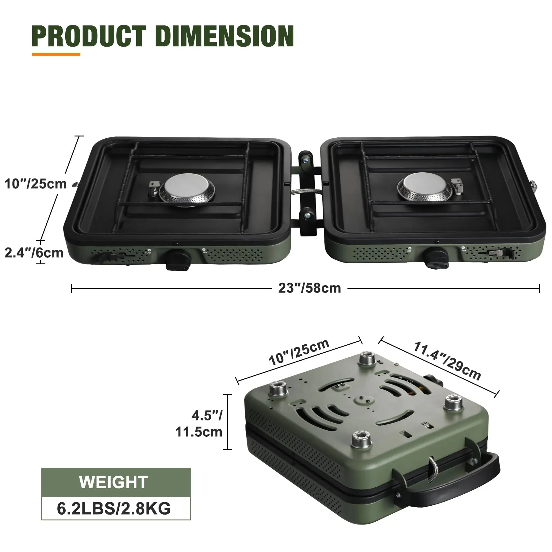 2 Burner Propane Camping Stove
