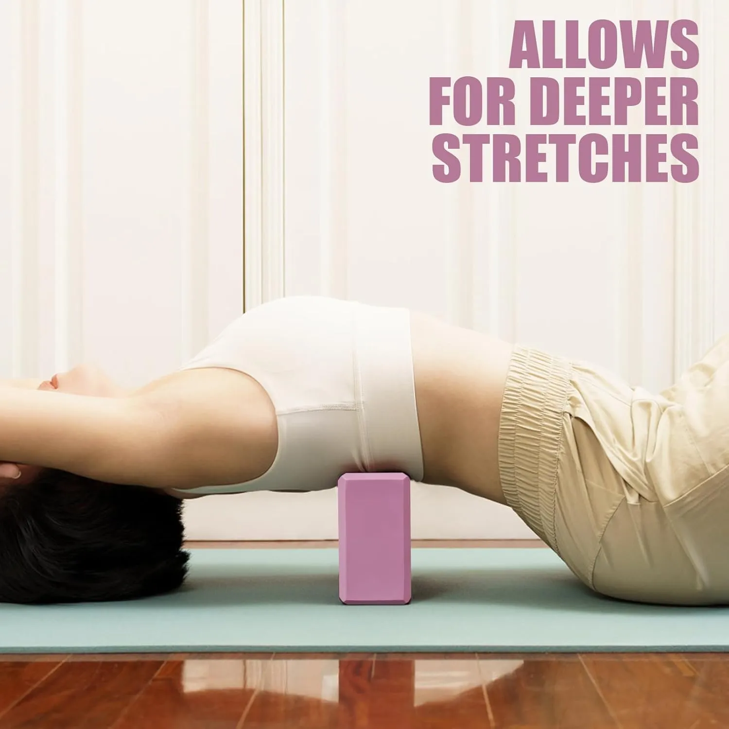 2 Pcs Yoga Blocks, 9"x6"x3" Foam Blocks Yoga Props for Pilates Stretching and Meditation Exercise Blocks Lightweight Yoga Essentials