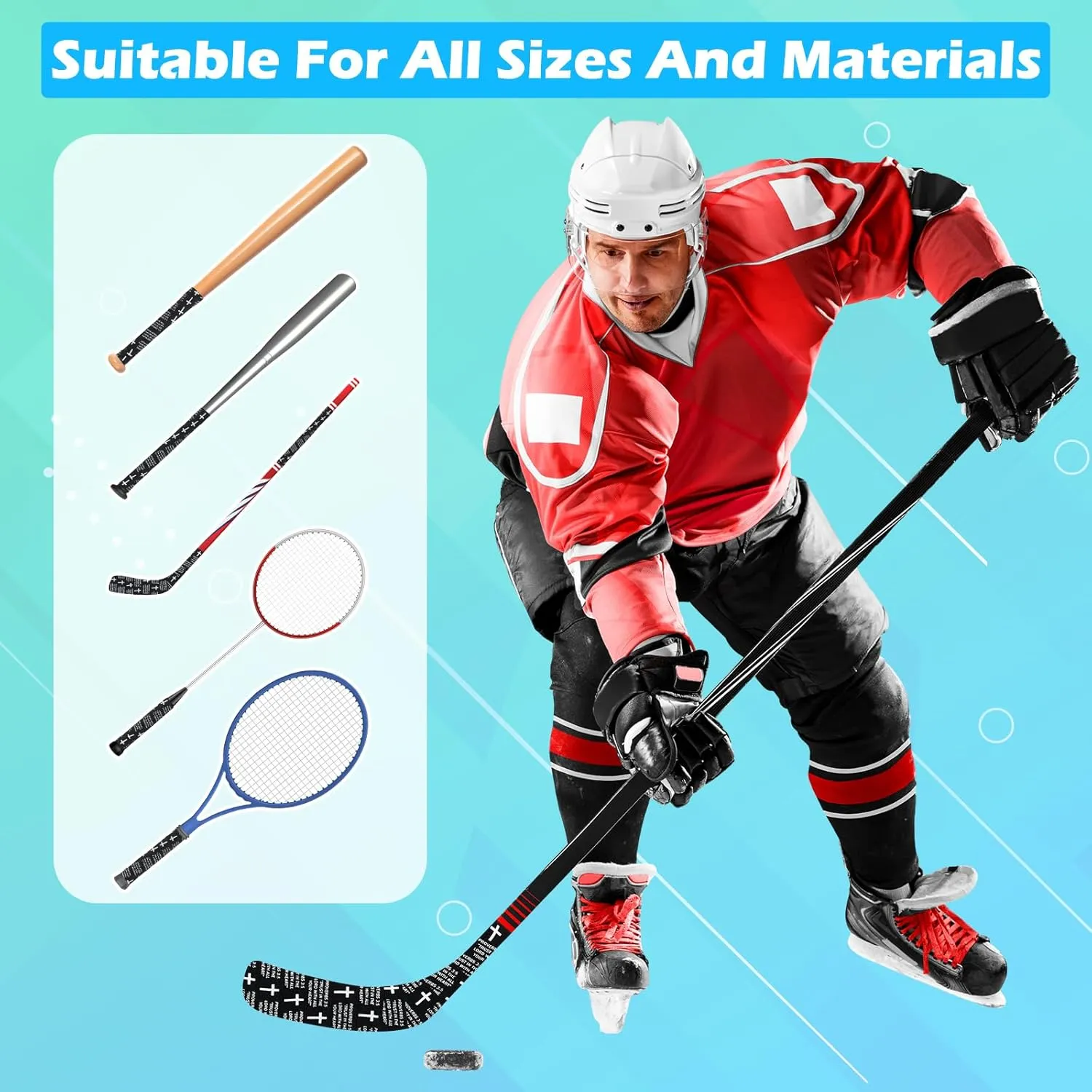 2 Rolls Baseball Hockey Tapes Christian Faith Cross Baseball Grip Bat Tape 15 Yard Lacrosse Softball Bats Sticks Wraps for Soccer Sports Athletic Gift Ice Skate Supplies