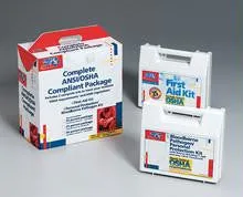 25 Person package (exceeds OSHA- meets ANSI standards)- one ea. of 223-AN- 216-O w- CPR one-way valve faceshie