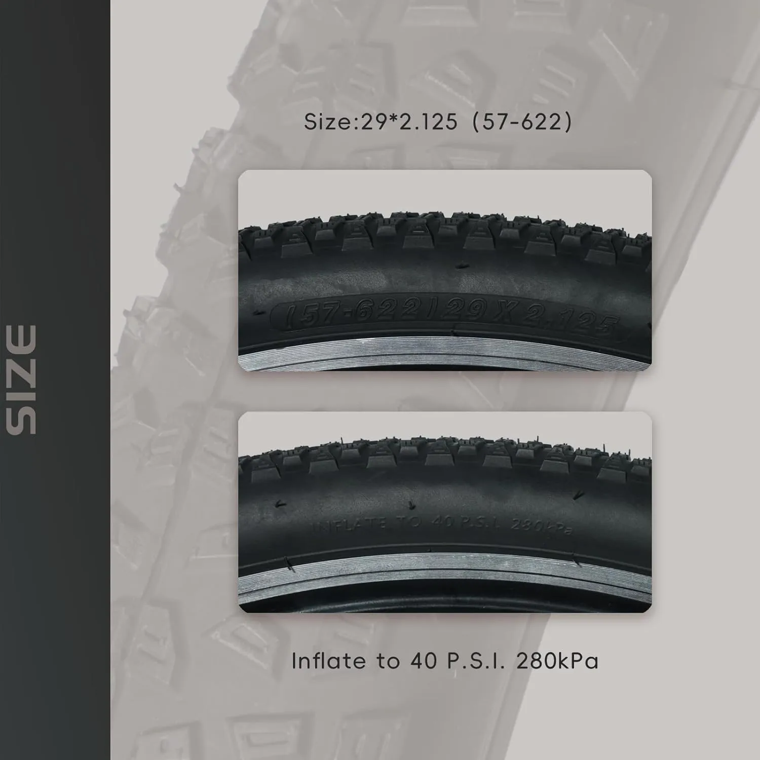 2Pack Mountain Bike Tire Replacement Kit, 20/24/26/29 Bike Tires   2 Bike Tubes (with Puncture Sealant)   2 Tire Levers, Folding Bike Tires with Tread Puncture Protection for On or Off-Road Use