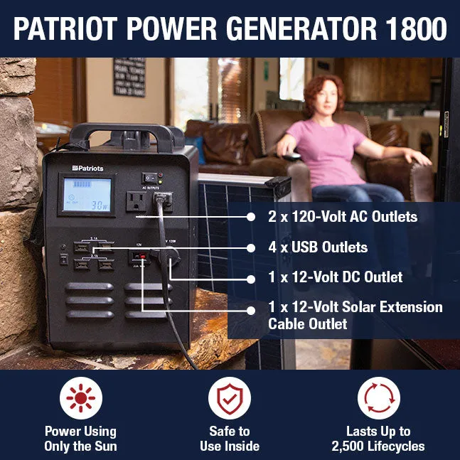 Emergency Food   Solar Generator Power Station Hero Bundle