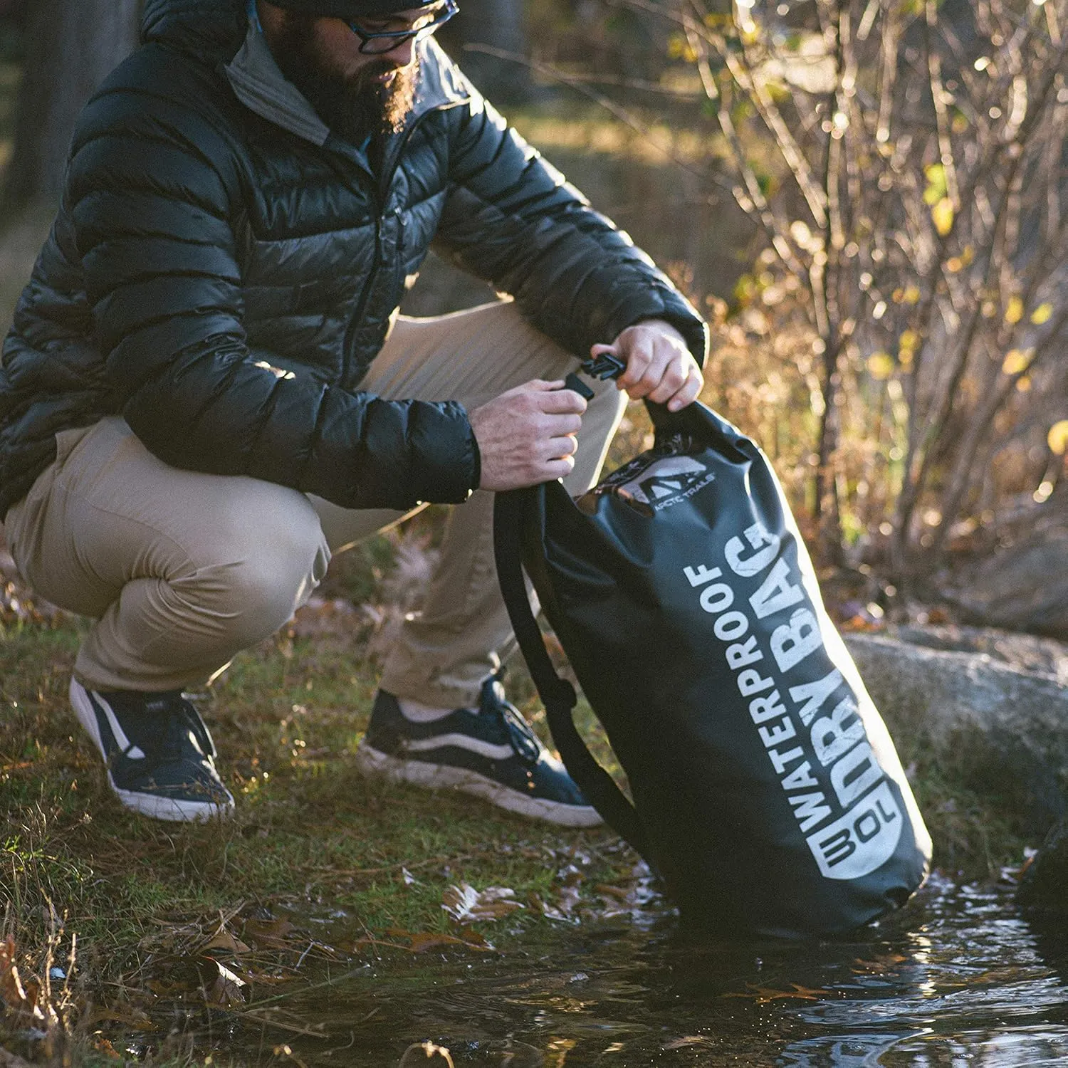 Franklin Sports Arctic Trails Waterproof Dry Bag - Kayak - Camping - Hiking - Boating - Beach - Fishing - Floating - Sea - Ocean 2L/5L/10L/20L/30L - Heavy Duty - Light Weight