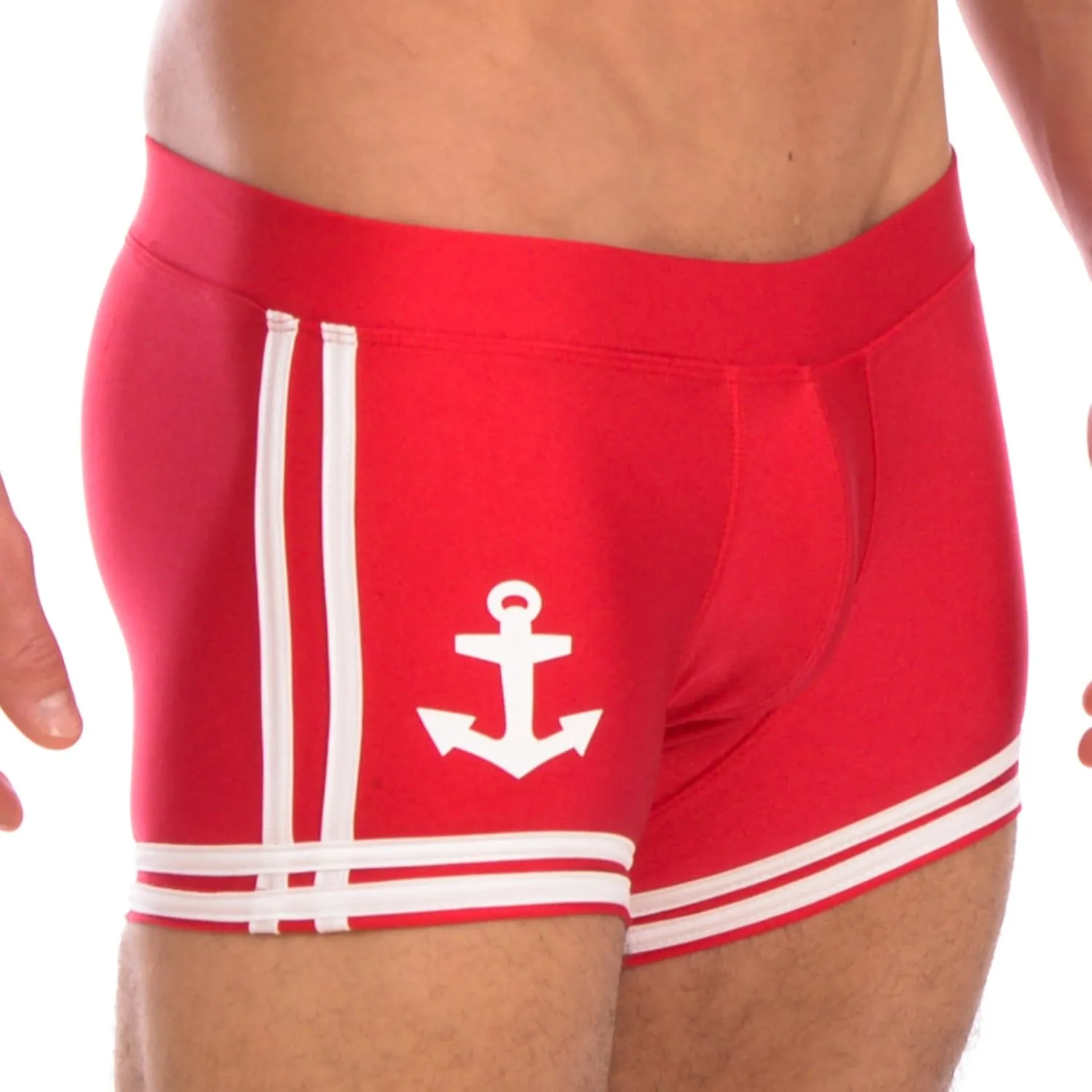 Gary Majdell Sport Men's New Sailor Boxer Square Cut Swimsuit Brief