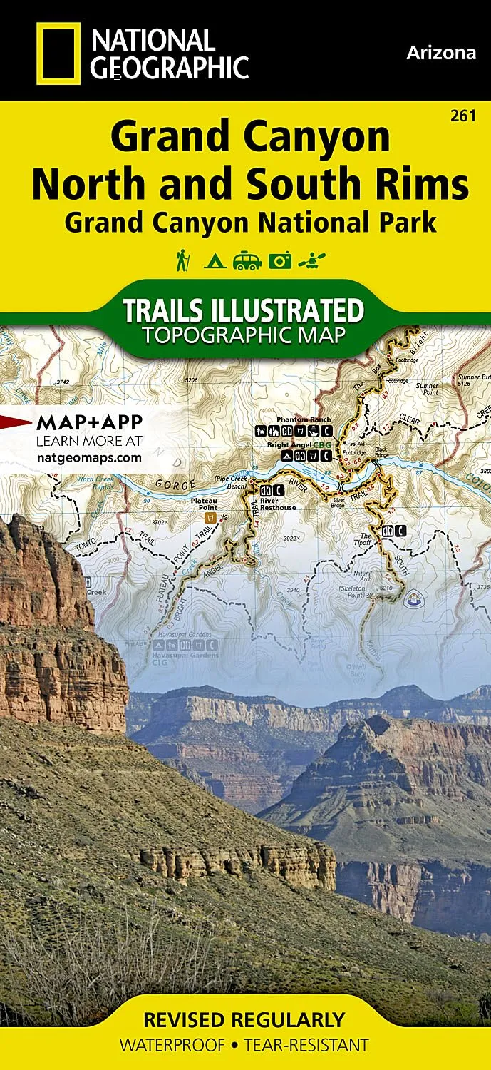 Grand Canyon, North and South Rims [Grand Canyon National Park] (National Geographic Trails Illustrated Map) Map  Folded Map, January 1, 2023