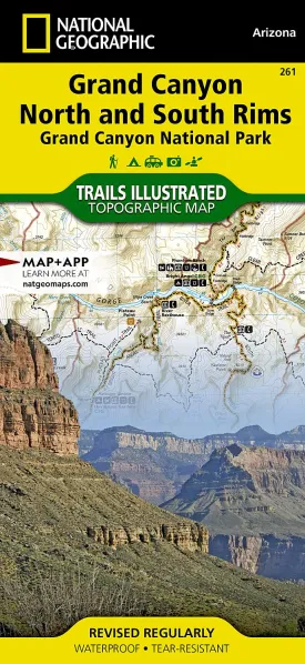 Grand Canyon, North and South Rims [Grand Canyon National Park] (National Geographic Trails Illustrated Map) Map  Folded Map, January 1, 2023