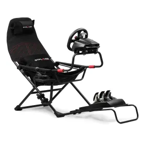GTPLAYER Sim Racing Cockpit Foldable & Adjustable for High Performance Sim Racing Compact & Flexible Supports All Steering Wheels & Pedals for PC Wheel and Pedals Not Included (Red)