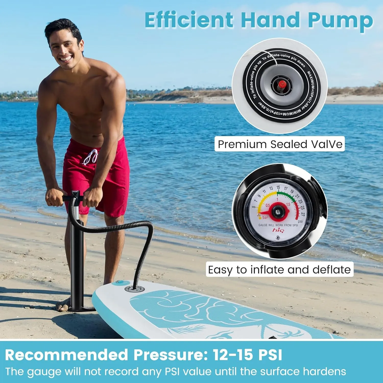 GYMAX Paddle Board, 9.8'/10'/11' x 6" Inflatable Stand Up Paddle Board with SUP Accessories, Removable Fin, Paddle, Pump, Leash & Carry Bag, Blow Up Paddle Boards Standing Boat for Adults, Youth