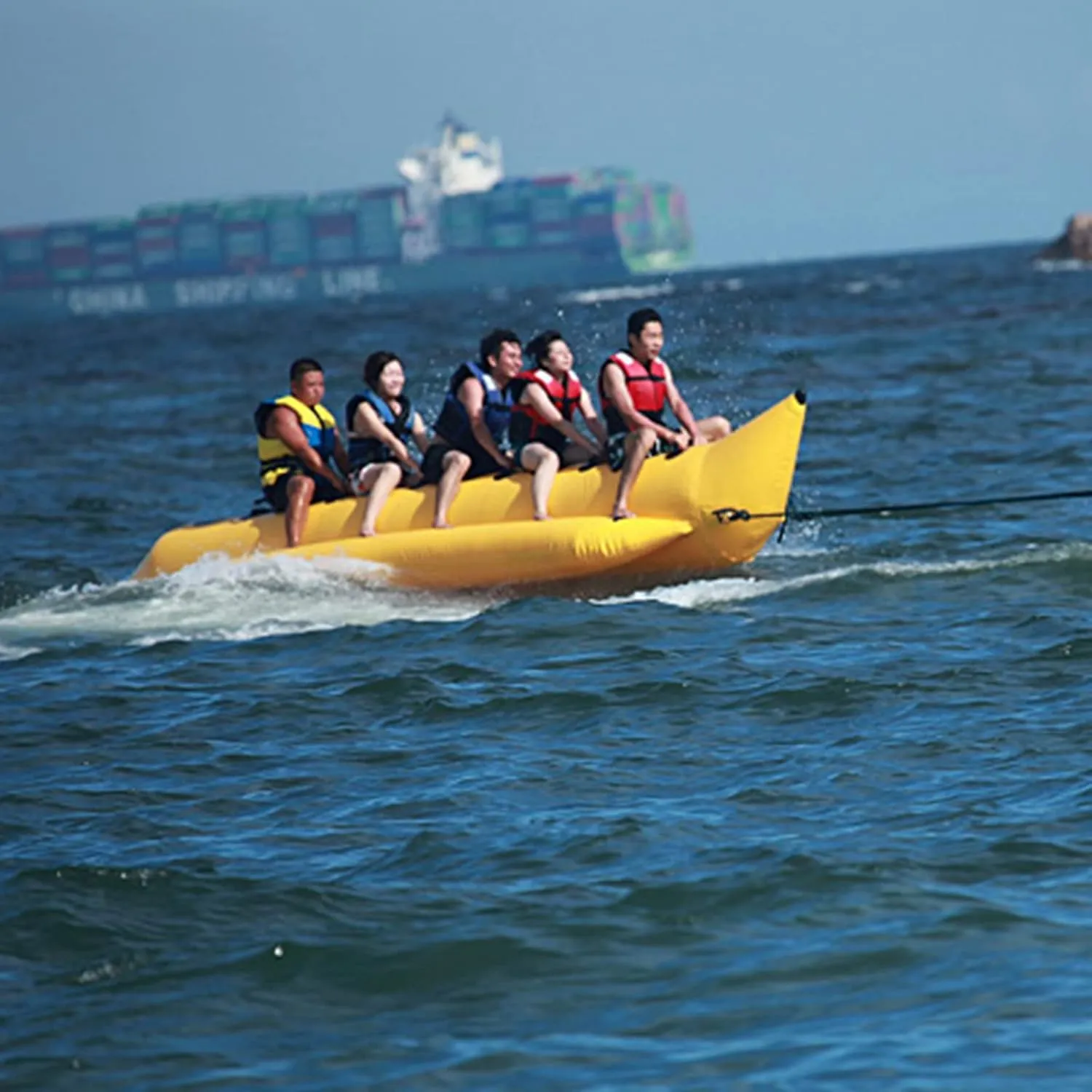 Inflatable Water Sports Tow Banana Boat, Water Surfing Inflatable Raft for Adults and Children Water Recreation,D