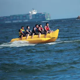 Inflatable Water Sports Tow Banana Boat, Water Surfing Inflatable Raft for Adults and Children Water Recreation,D