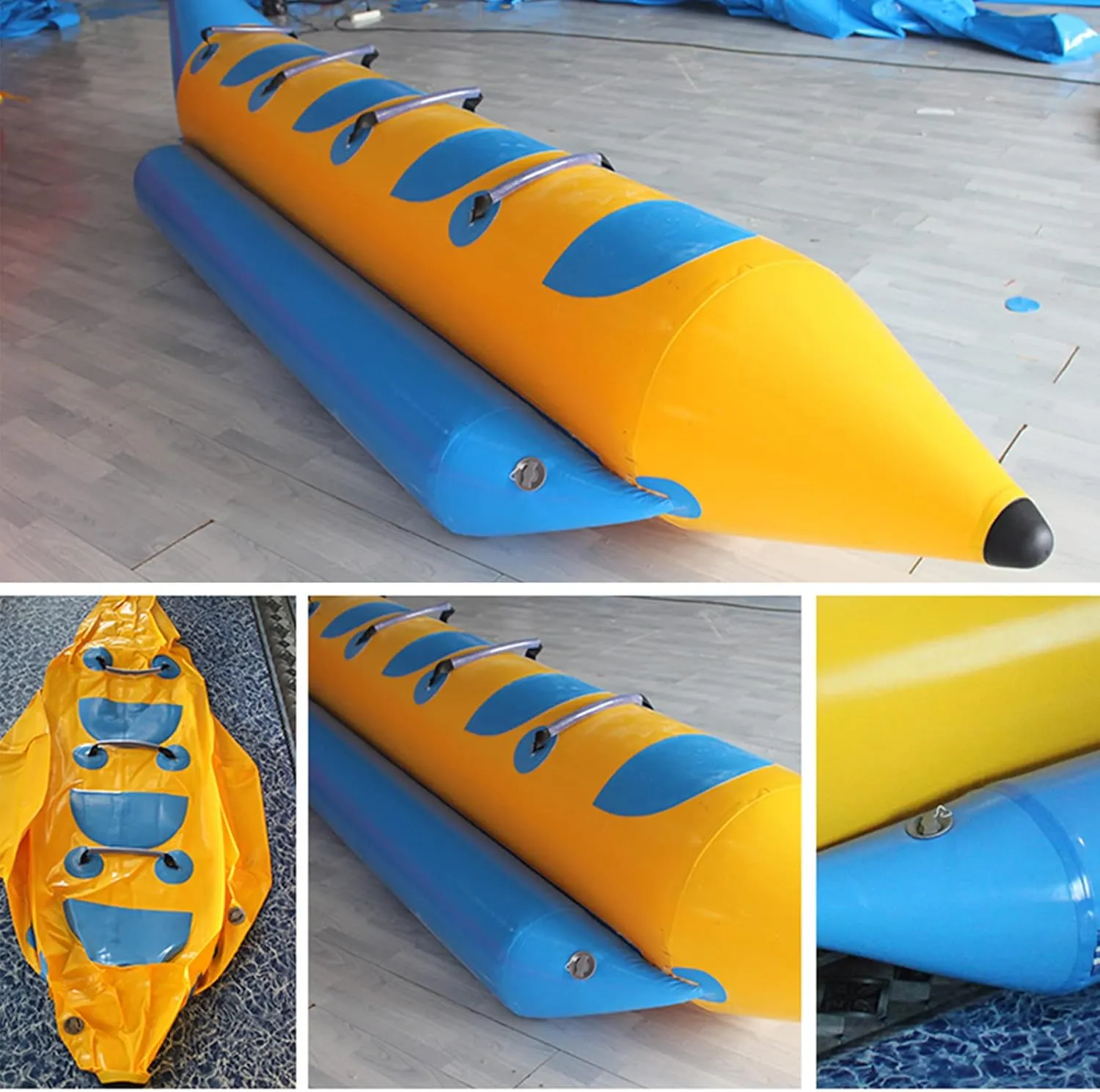 Inflatable Water Sports Tow Banana Boat, Water Surfing Inflatable Raft for Adults and Children Water Recreation,D