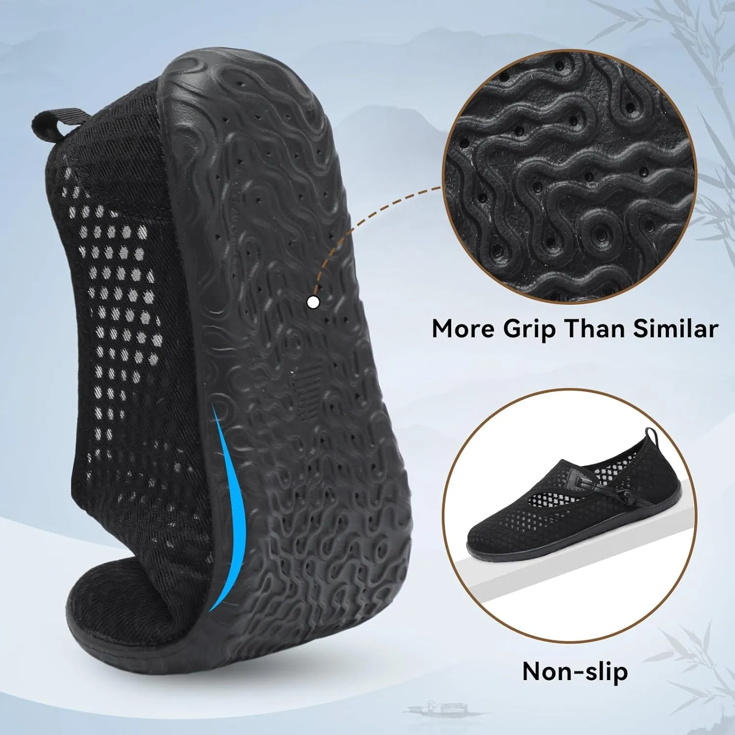 L-RUN Womens Mens Water Shoes Barefoot Aqua Socks Quick-Dry Non Slip Shoes for Beach Swim Pool River Boating Surf Yoga