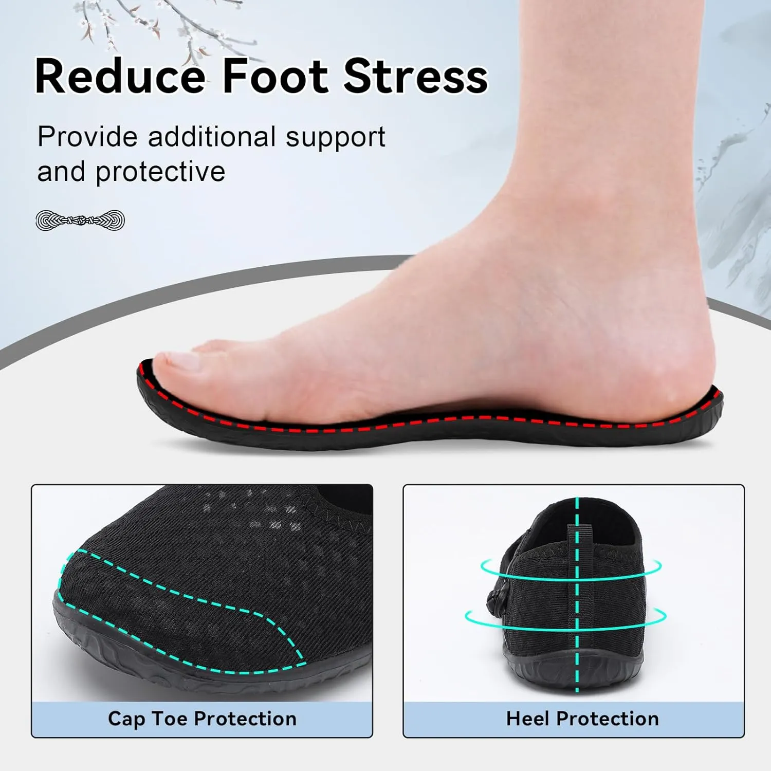 L-RUN Womens Mens Water Shoes Barefoot Aqua Socks Quick-Dry Non Slip Shoes for Beach Swim Pool River Boating Surf Yoga