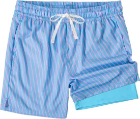 Men's Swim Trunks Quick Dry Beach Shorts with 2 in 1 Compression Liner and Pockets Shorts