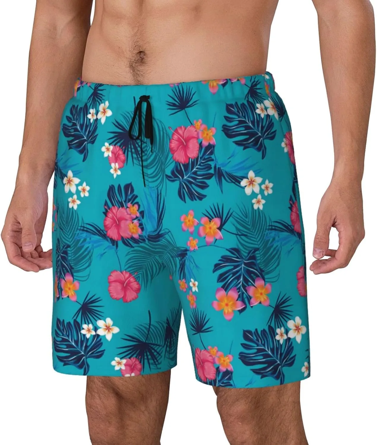 Mens Swim Trunks with Compression Liner Quick Dry Men's Swimming Shorts Beach Board Shorts Swimwear Bathing Suits