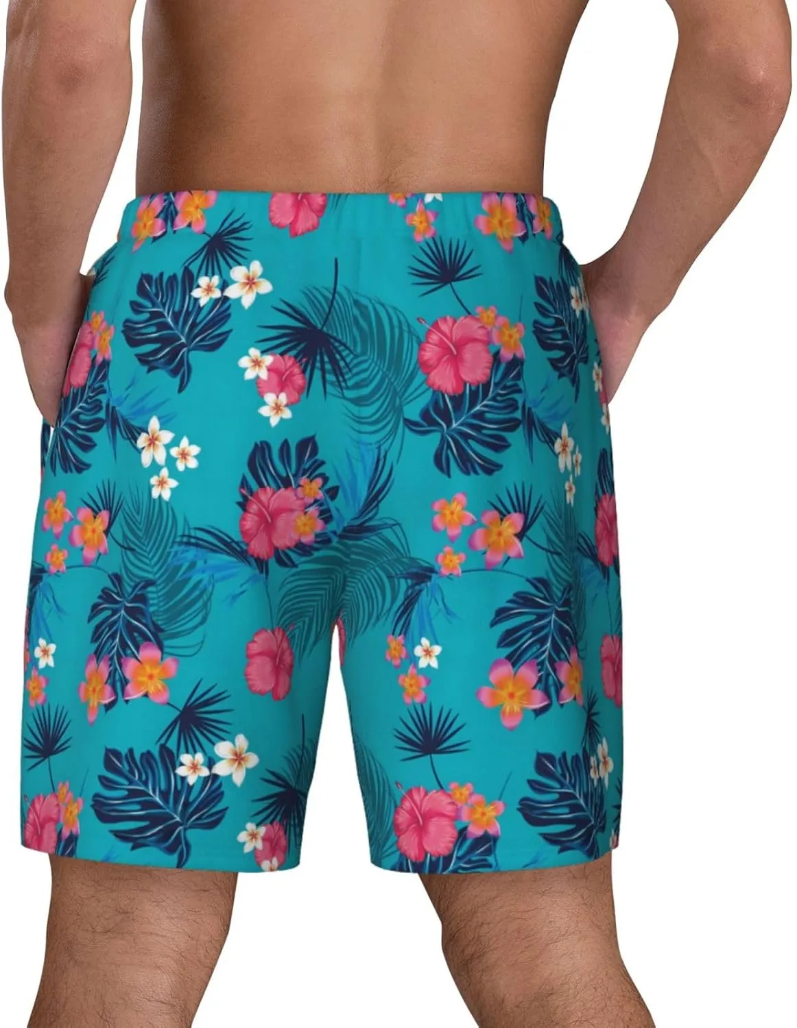Mens Swim Trunks with Compression Liner Quick Dry Men's Swimming Shorts Beach Board Shorts Swimwear Bathing Suits