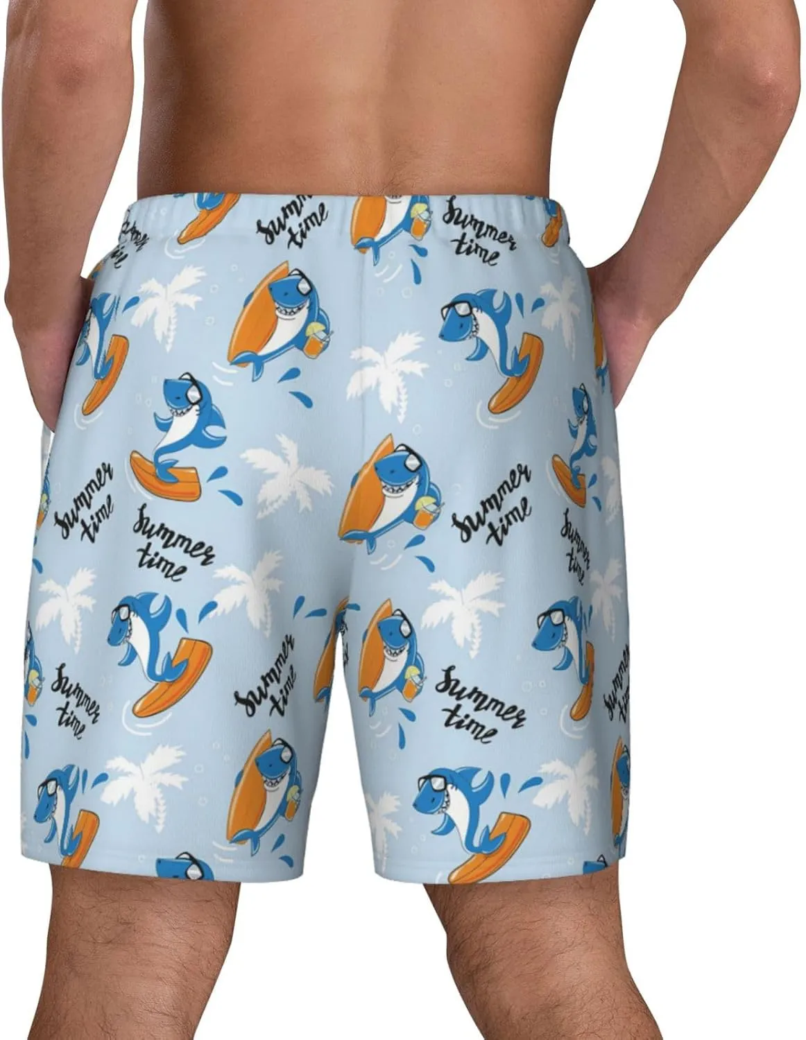Mens Swim Trunks with Compression Liner Quick Dry Men's Swimming Shorts Beach Board Shorts Swimwear Bathing Suits