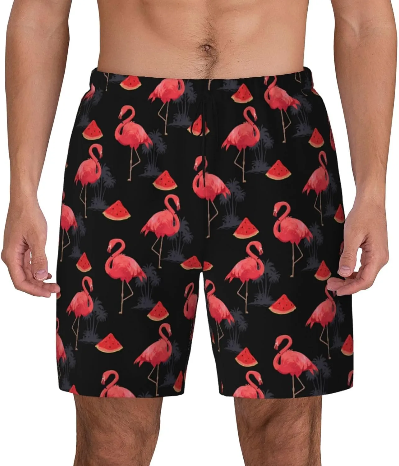 Mens Swim Trunks with Compression Liner Quick Dry Men's Swimming Shorts Beach Board Shorts Swimwear Bathing Suits