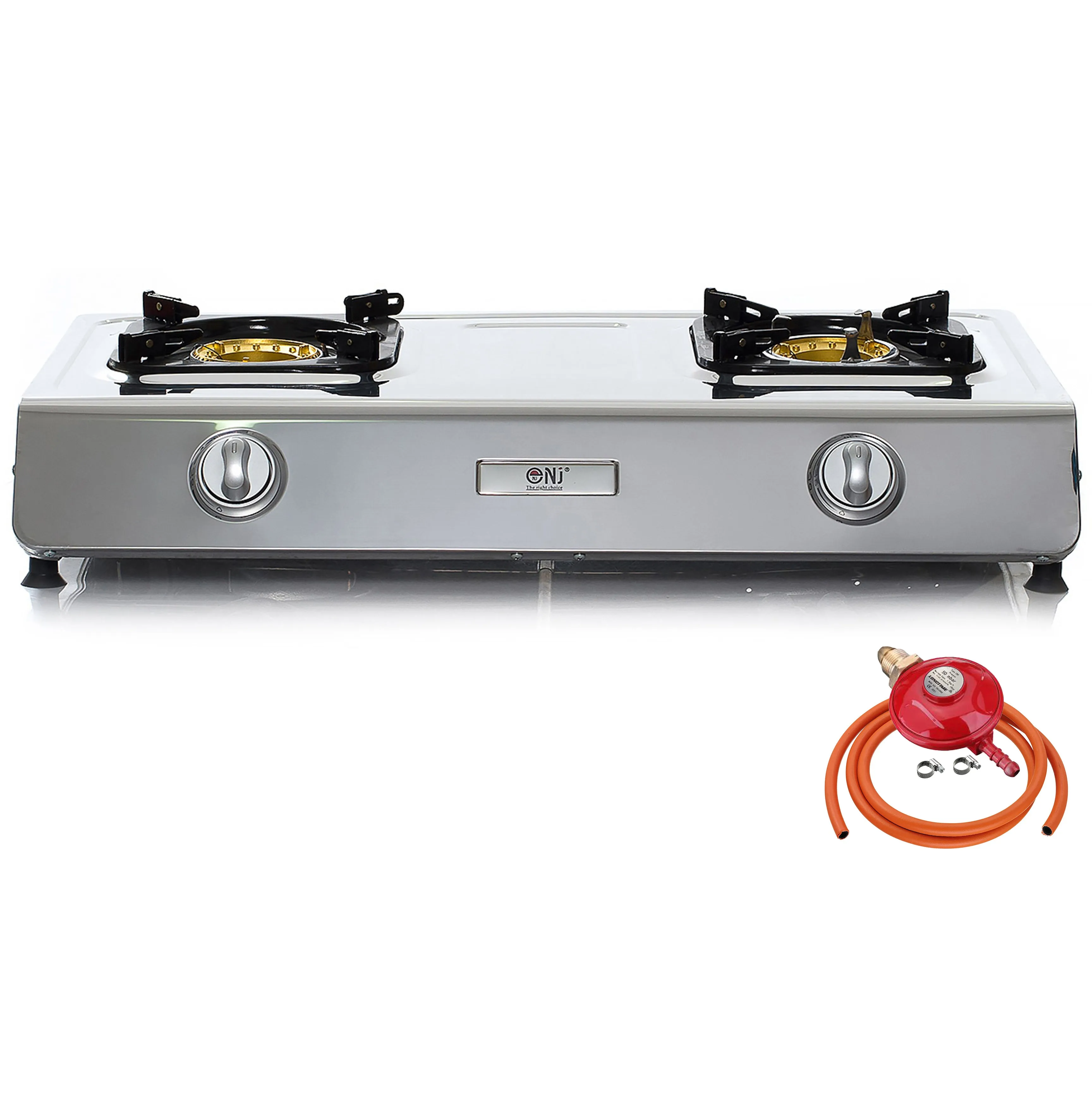 NJ NGB-200 Portable Outdoor 70 cm Gas Stove 2 Burners WOK Camping LPG Cooker