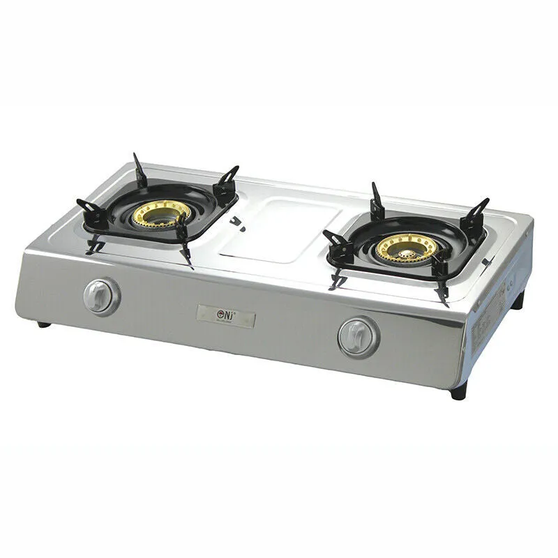 NJ NGB-200 Portable Outdoor 70 cm Gas Stove 2 Burners WOK Camping LPG Cooker