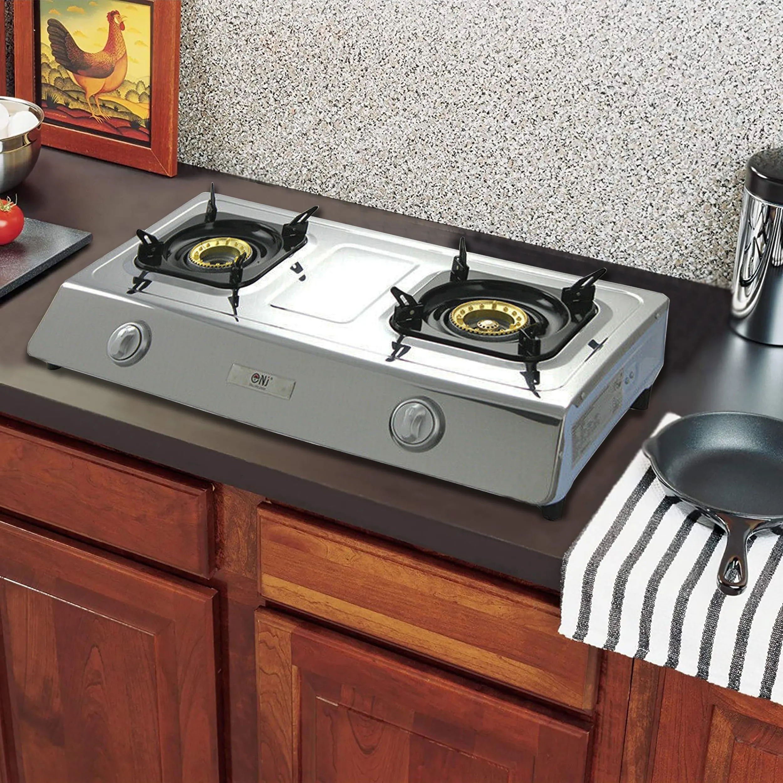 NJ NSD-2 Indoor Double Burner Gas Stove
