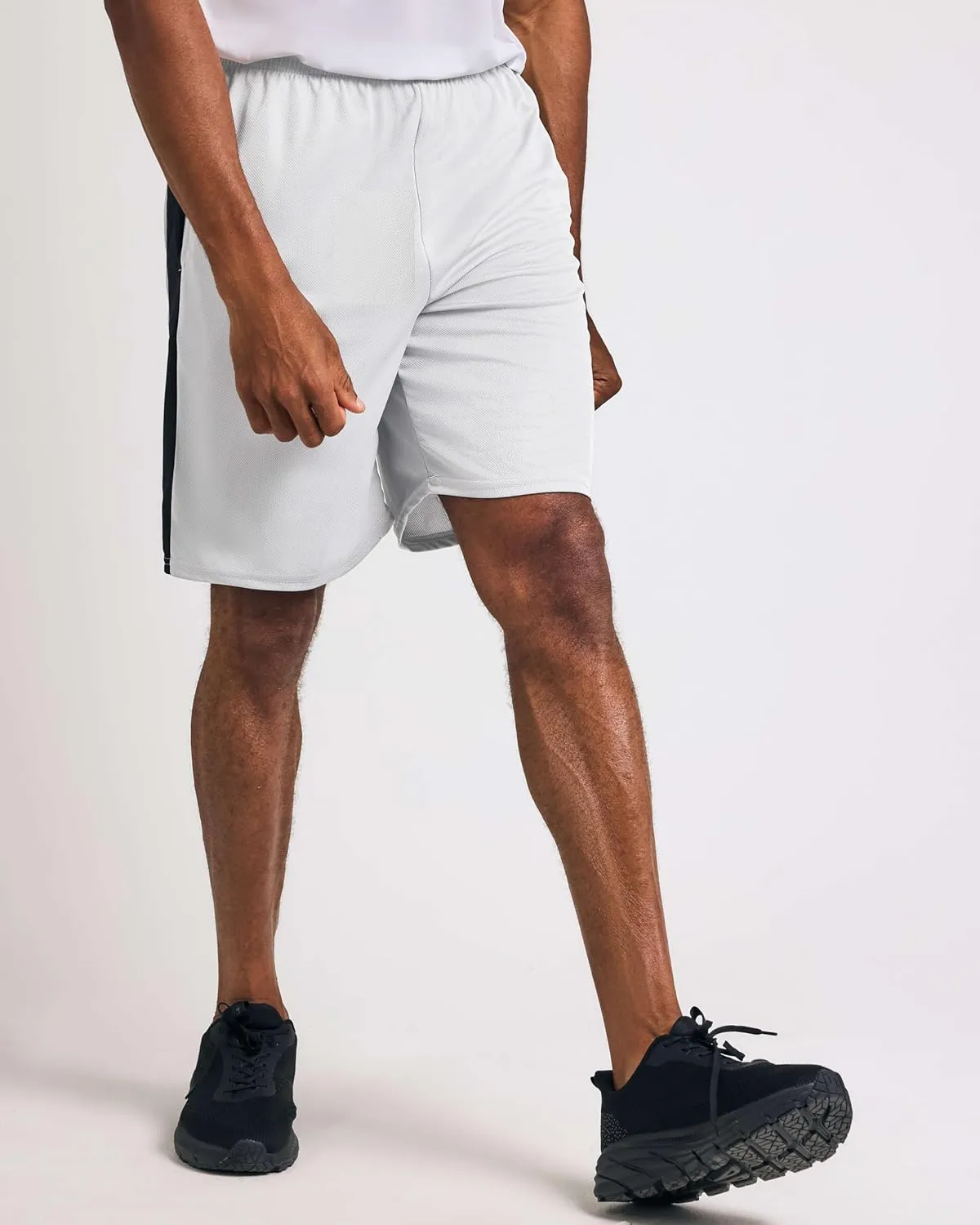 Real Essentials 5 Pack: Men's Mesh Athletic Basketball Shorts Quick Dry Activewear with Pockets