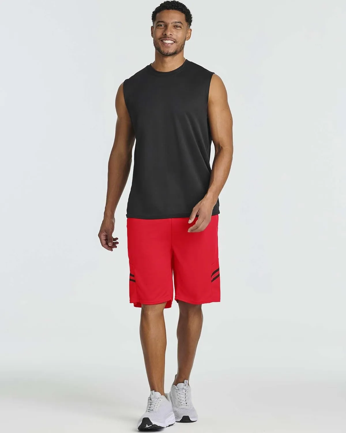 Real Essentials 5 Pack: Men's Mesh Athletic Basketball Shorts Quick Dry Activewear with Pockets