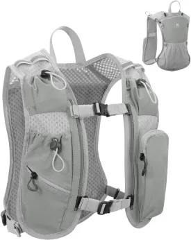 Running Vest for Women and Men, Hydration Backpack for Runners, Trail, Hiking, Biking and Walking, with Front Phone Holder, Adjustable Chest and Waist Strap