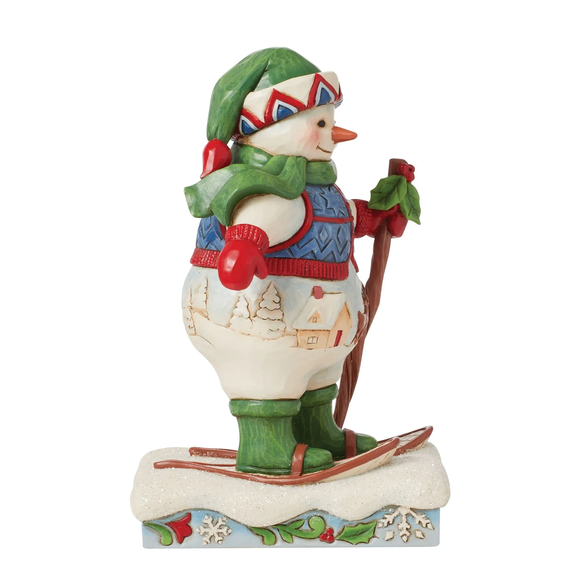 Snowman wearing Snowshoes Fig