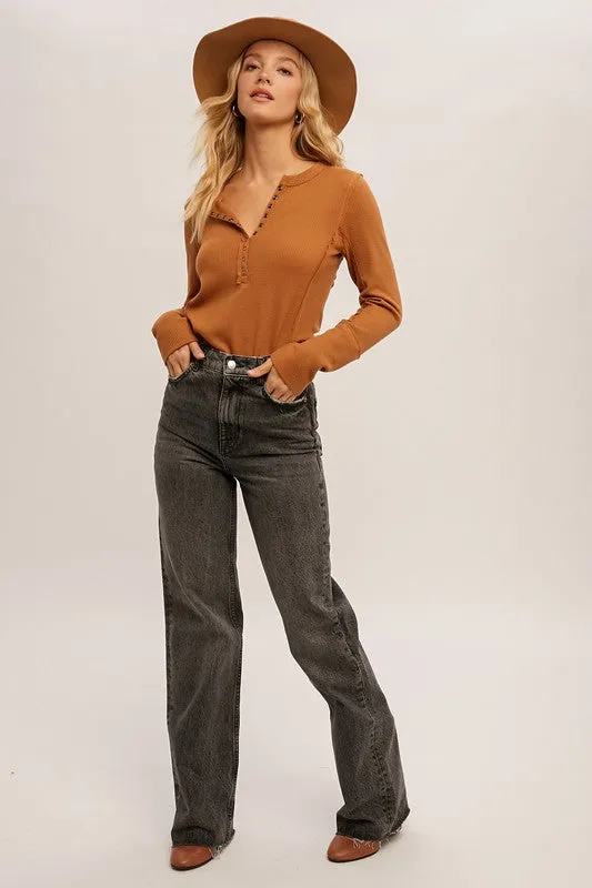 The Lilly Thermal Henley Top