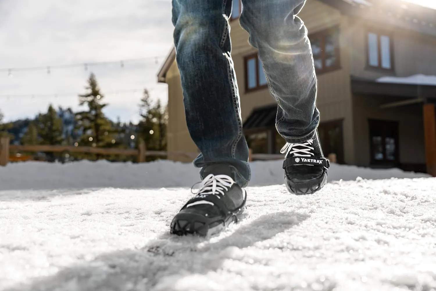 Yaktrax Pro Traction Cleats - 360-Degree Grip on Snow, Ice, & Multi-terrain Surfaces - Elastic Outer Band w/ Easy-On/Off Heel Tab & 1.4mm Stainless Steel Coils - Abrasion Resistant - Unisex